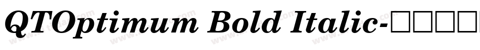 QTOptimum Bold Italic字体转换